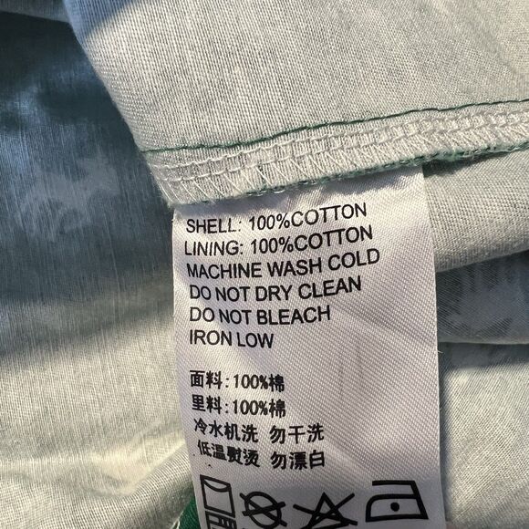 Cissy’s May Green Girls Dress M Holiday White Deers 100% Cotton Christmas - Picture 5 of 9